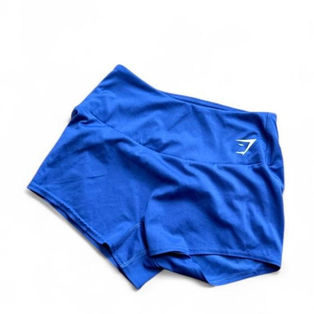 Gymshark Women's Blue High Waisted Workout Shorts Size Medium Athletic Gym